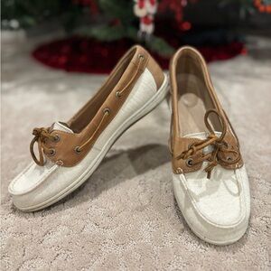 Sperry Women's Flats - Tan and Cream Sz 9
